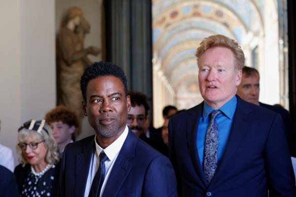 Chris Rock and Co<em></em>nan O'Brien at The Vatican on June 24, 2024.