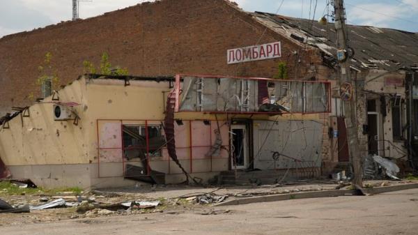 Damage in Vovchansk, Kharkiv region