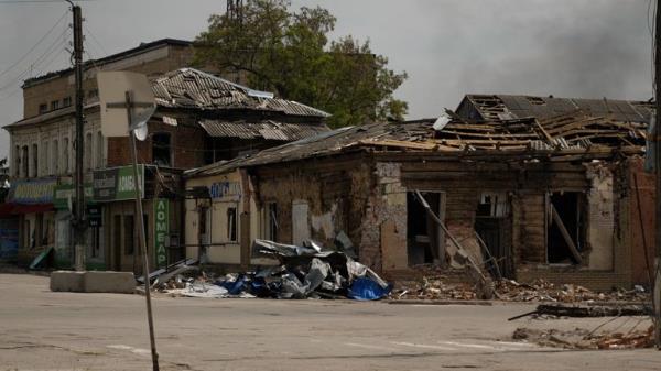 Damage in Vovchansk, Kharkiv region