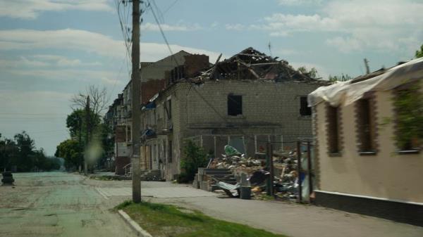 Damage in Vovchansk, Kharkiv region