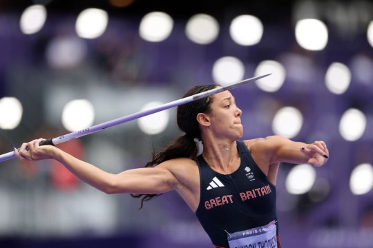 Katarina Johnson-Thompson recorded a season best performance in the heptathlon javelin throw (Picture: Getty Images)
