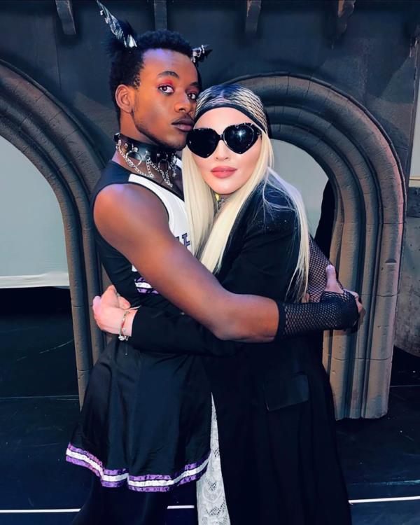 Madonna's upload ended with this festive selfie. It appeared the photo was snapped shortly after she filmed herself in the lacy black lingerie. 