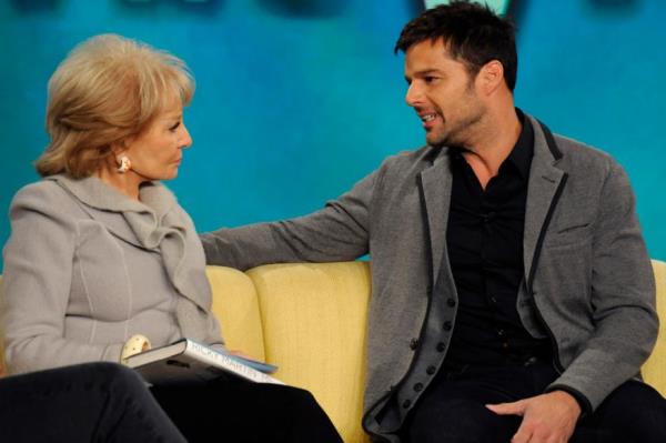 Barbara Walters and Ricky Martin