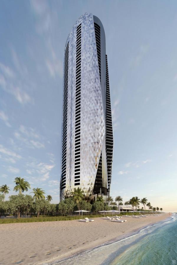 Exterior of the Miami tower. 