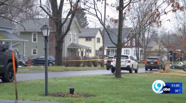 Yellow tape marks site of the murder-suicide
