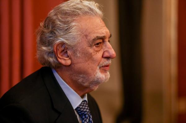 Placido Domingo receives the title of 'Ho<em></em>norary Ambassador of the World Heritage of Spain on June 10, 2021 at the Teatro Real, Madrid, Spain. 