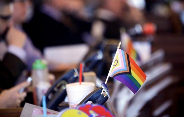 A flag supporting LGBTQ+ rights