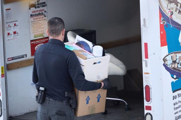 Officers had the unenviable task of clearing out the victims' rooms.