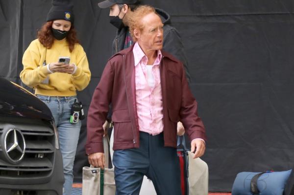ilming in Los Angeles. The American actor was virtually unrecognizable while in costume and full makeup on set of the drama series adaptation. sales@theimagedirect.com Please byline:TheImageDirect.com
