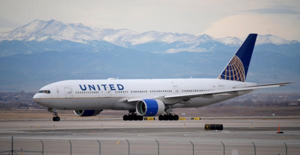 United plane on the ground