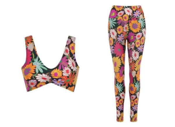 floral workout set by montce