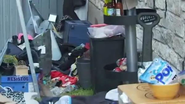 Pedro Morales says a homeless encampment in an alley by his property co<em></em>ntinues to grow.