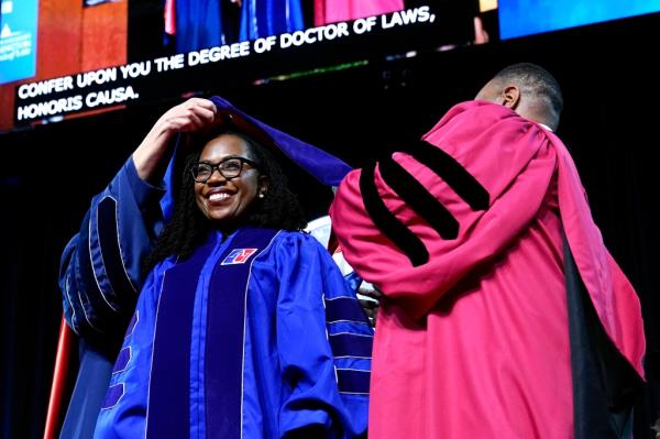 Supreme Court Justice Ketanji Brown Jackson called herself a “Survivor superfan” on Saturday and offered an audience of graduating law school students lessons from the reality TV show.