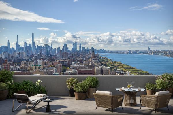 Exterior of the penthouse's patio.