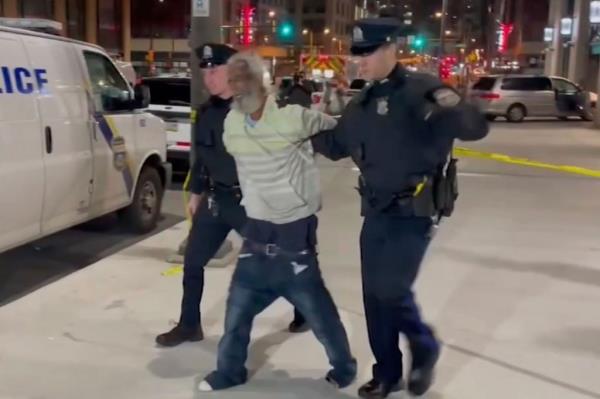 Wilfredo Santiago, 71, was arrested after driving into Philadelphia Police Department's HQ.