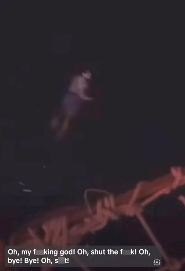 The video shows the final moments before Robbins vanished. 