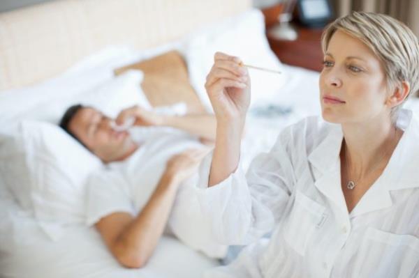 Wife taking wife?ís temperature