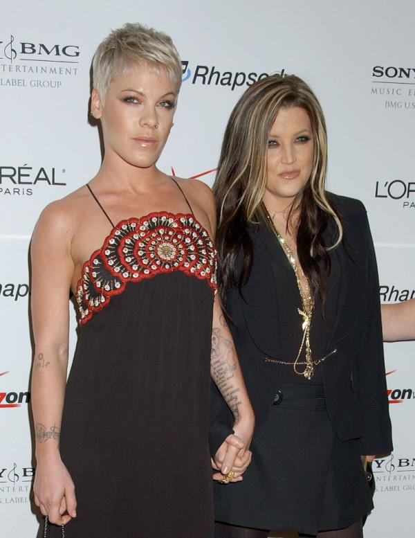 Pink and Lisa Marie Presley.
