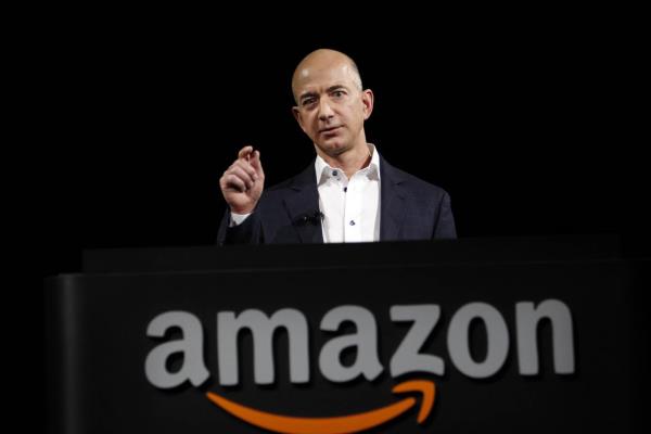 FILE - Jeff Bezos, CEO and founder of Amazon