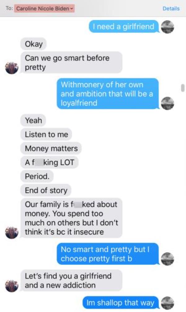 More texts from the Bidens.