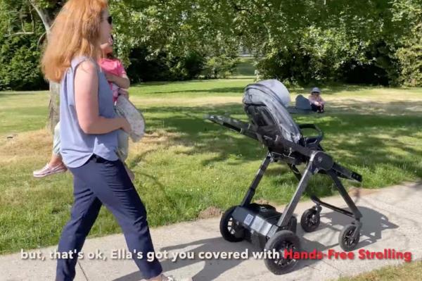 Ella, the self guided stroller can walk itself through AI technology.