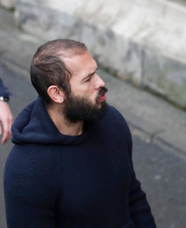Andrew Tate arriving at court.