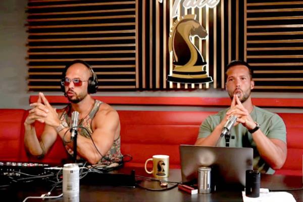 Andrew and Tristan Tate explain hand symbol in earlier video.