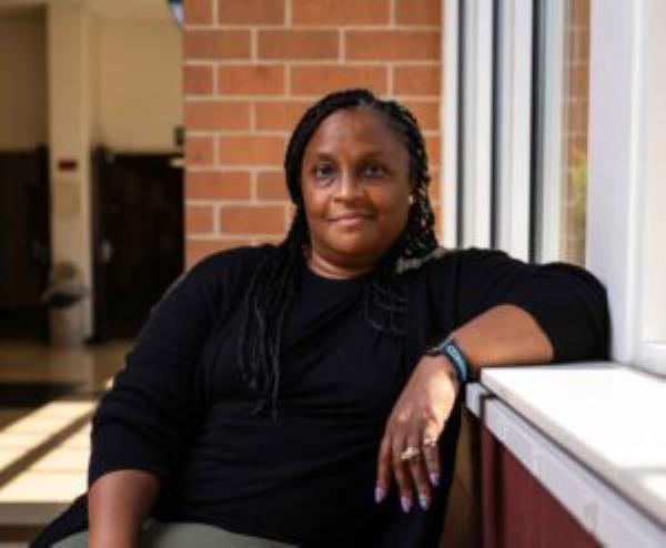 Stefanie Miller, Paw Paw high school math teacher and cheerleading coach. Image credit: Erin Kirkland, Michigan Photography