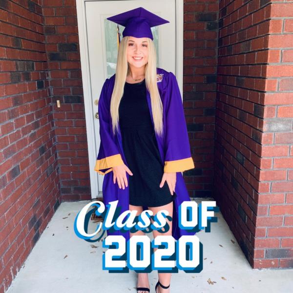 Lora Duncan is pictured in her high school graduation photo. 