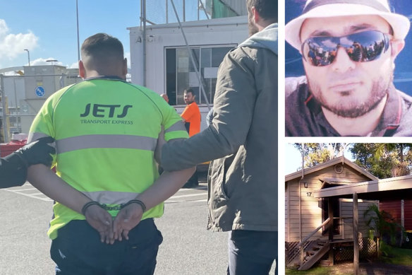 Ahmed Haoucha<em></em>r (in glasses) has been bailed to rehabilitation facility Co<em></em>nnect Global (bottom right) )which housed celebrities and drug dealers after an AFP operation uncovered a $40 million drug plot at Sydney Airport.